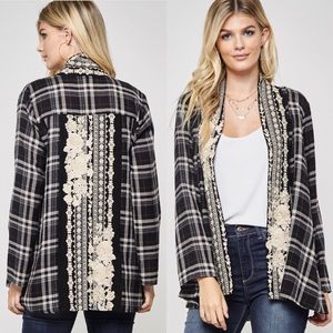 Cute plaid kimono/shrug